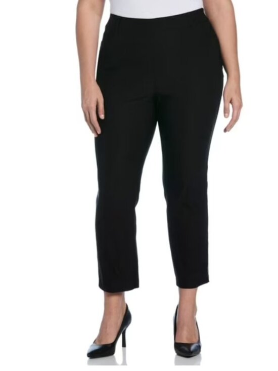 Rafaella Pants - Rafaella Women's  Pull On Straight Leg Stretch Pant Plus Size 20W